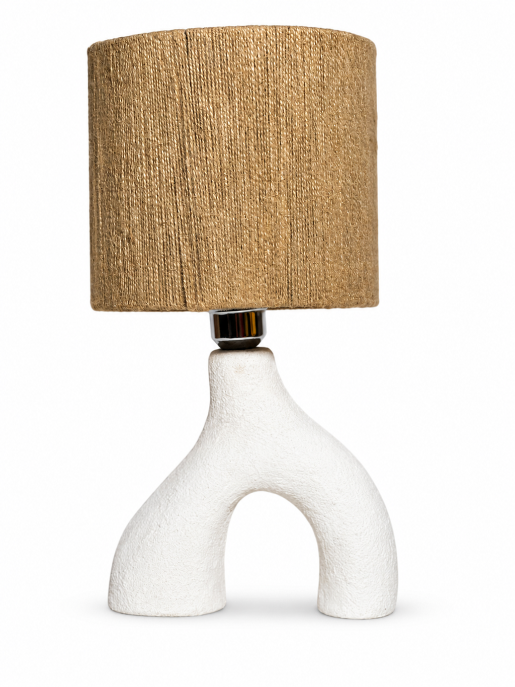 sculptural white table lamp