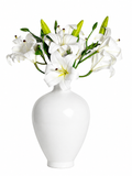 Elegant White Lily Vase Arrangement